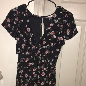 Floral cut out dress